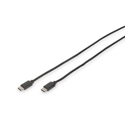 DIGITUS USB 2.0 Anschlusskabel 1,0m Typ-C zu C High Speed St./St. schwarz von Digitus