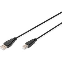 DIGITUS USB 2.0 Anschlusskabel 1,8m Typ A - B St/St, schwarz DIGITUS USB 2.0 Anschlusskabel 1,8m Typ A - B St/St, schwarz von Digitus