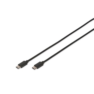 DIGITUS USB 2.0 Anschlusskabel 1,8m Typ-C zu C High Speed St./St. schwarz von Digitus