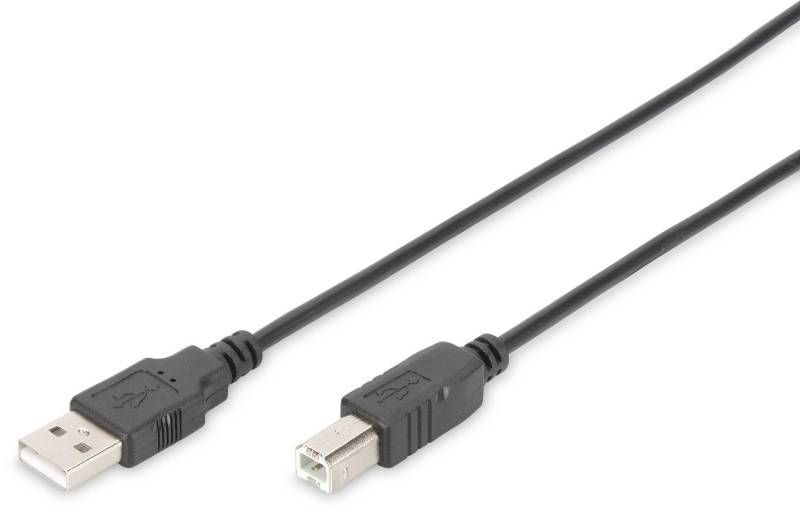 DIGITUS USB 2.0 Anschlusskabel Typ A -B  St/St     1.8m,  sw von Digitus