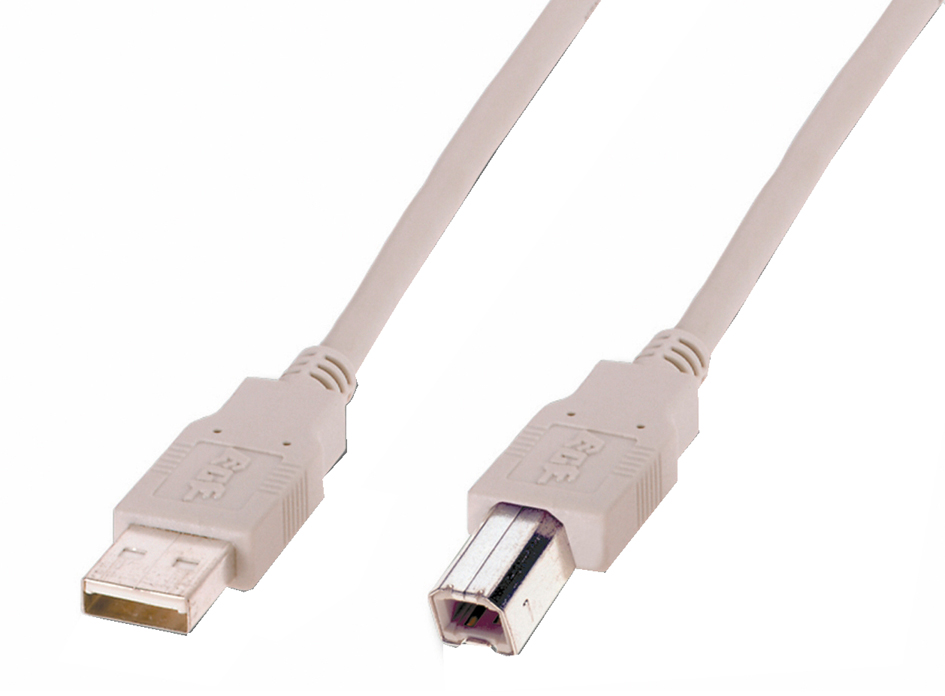 DIGITUS USB 2.0 Kabel, USB-A - USB-B Stecker, 3,0 m, schwarz von Digitus
