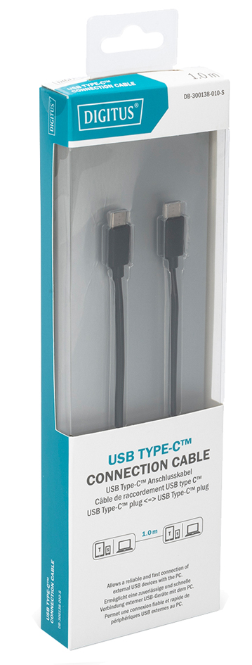 DIGITUS USB 2.0 Kabel, USB-C - USB-C Stecker, 1,0 m von Digitus