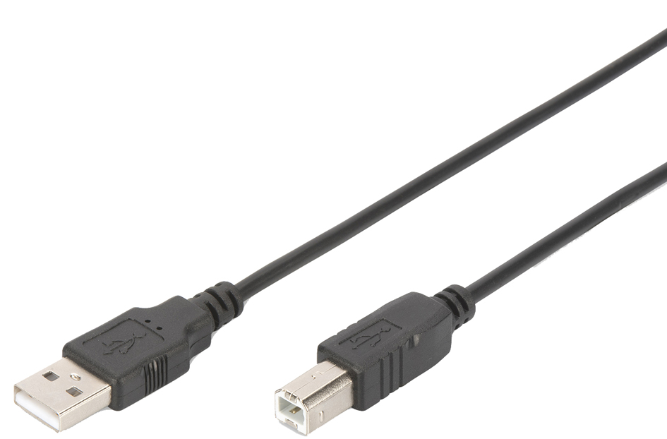DIGITUS USB 2.0 Kabel BASIC, USB-A - USB-B Stecker, 1,8 m von Digitus