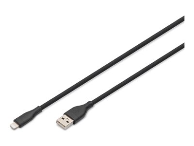 DIGITUS USB 2.0 Kabel Typ A-Lightning Silikon 1m MFI schwarz DIGITUS USB 2.0 Kabel Typ A-Lightning Silikon 1m MFI schwarz von Digitus