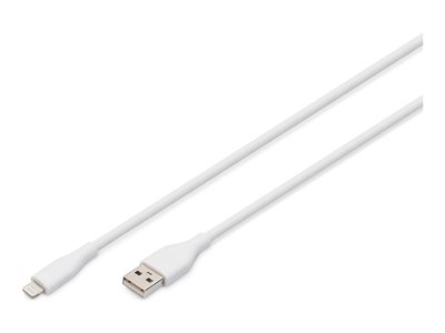 DIGITUS USB 2.0 Kabel Typ A-Lightning Silikon 2m MFI weiß DIGITUS USB 2.0 Kabel Typ A-Lightning Silikon 2m MFI weiß von Digitus
