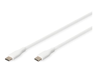 DIGITUS USB 2.0 Kabel Typ C -C Silikon St/St 1m weiß DIGITUS USB 2.0 Kabel Typ C -C Silikon St/St 1m weiß von Digitus