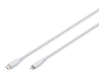 DIGITUS USB 2.0 Kabel Typ C-Lightning Silikon 2m weiß DIGITUS USB 2.0 Kabel Typ C-Lightning Silikon 2m weiß von Digitus