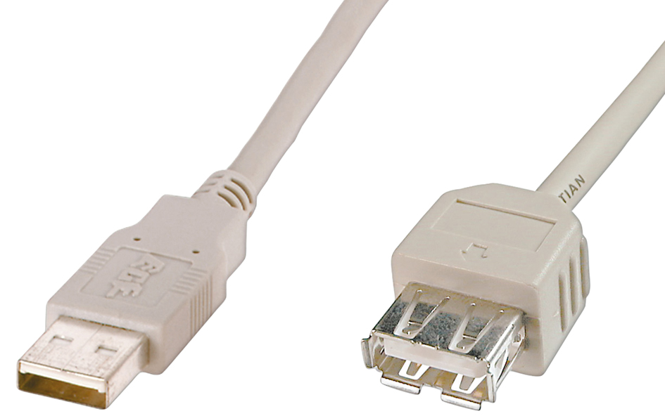 DIGITUS USB 2.0 Verlängerungskabel, beige, 1,8 m DIGITUS USB 2.0 Verlängerungskabel, beige, 1,8 m von Digitus