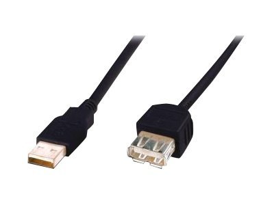 DIGITUS USB 2.0 Verlängerungskabel Typ A -A St/Bu 3.0m, sw DIGITUS USB 2.0 Verlängerungskabel Typ A -A St/Bu 3.0m, sw von Digitus