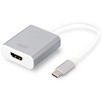 DIGITUS USB 3.0 Adapter 0,2m Typ-C zu HDMI 4K Grafik weiss von Digitus