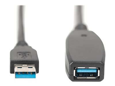 DIGITUS USB 3.0 Aktives Verlängerungskabel 10m, sw DIGITUS USB 3.0 Aktives Verlängerungskabel 10m, sw von Digitus