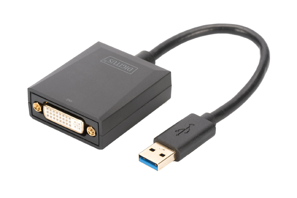 DIGITUS USB 3.0 - DVI Grafikadapter, USB auf DVI, schwarz von Digitus