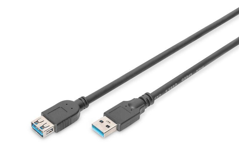 DIGITUS USB -3.0-Verlängerungskabel, konform, schwarz von Digitus