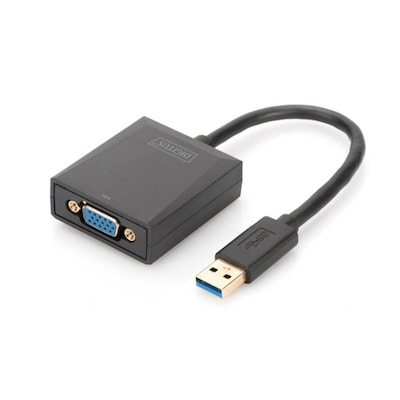 DIGITUS USB 3.0 zu VGA Grafikadapter schwarz von Digitus