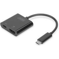 DIGITUS USB 3.1 Typ-C zu HDMI Grafikadapter USB-C PD schwarz DA-70856 von Digitus