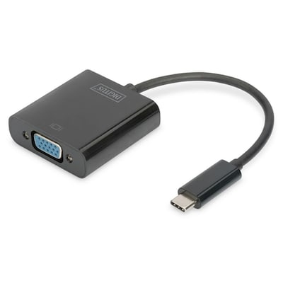 DIGITUS USB 3.1 Typ-C zu VGA Grafikadapter schwarz DA-70853 von Digitus