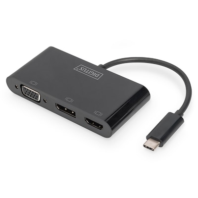 DIGITUS USB-C 3in1 Triple Monitor Adapter (HDMI, DP, VGA) von Digitus