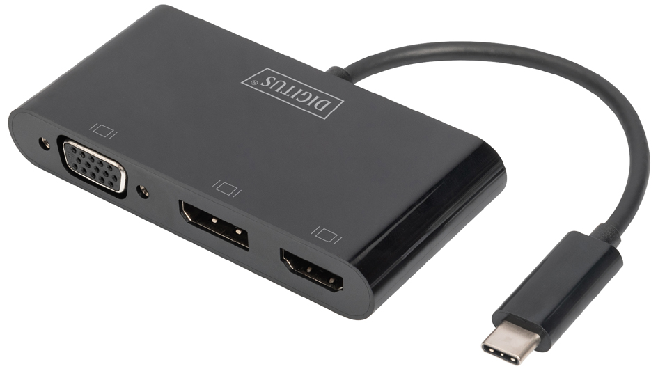 DIGITUS USB-C 3in1 Triple Monitor-Adapter (HDMI, DP, VGA) von Digitus