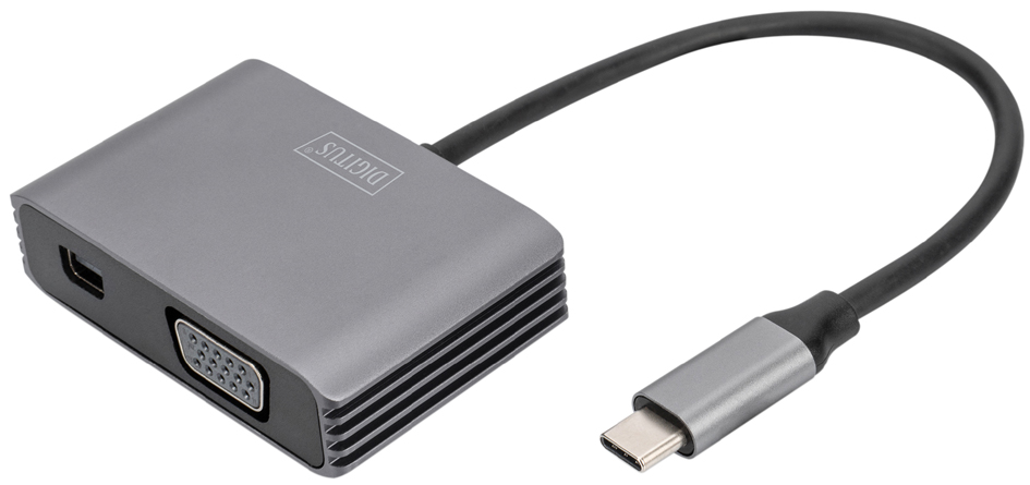 DIGITUS USB-C 4K 2in1 Mini DisplayPort + VGA Grafik-Adapter DIGITUS USB-C 4K 2in1 Mini DisplayPort + VGA Grafik-Adapter von Digitus
