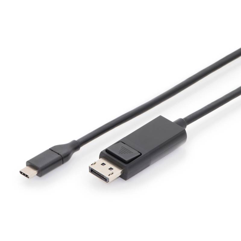 DIGITUS USB C Adapterkabel Typ C -DP 32,4GB  St/St 2.0m,  sw von Digitus