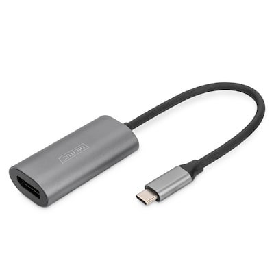 DIGITUS USB-C - DP Adapter, 20 cm 8K/30Hz, silber, Aluminium Gehäuse DIGITUS USB-C - DP Adapter, 20 cm 8K/30Hz, silber, Aluminium Gehäuse von Digitus