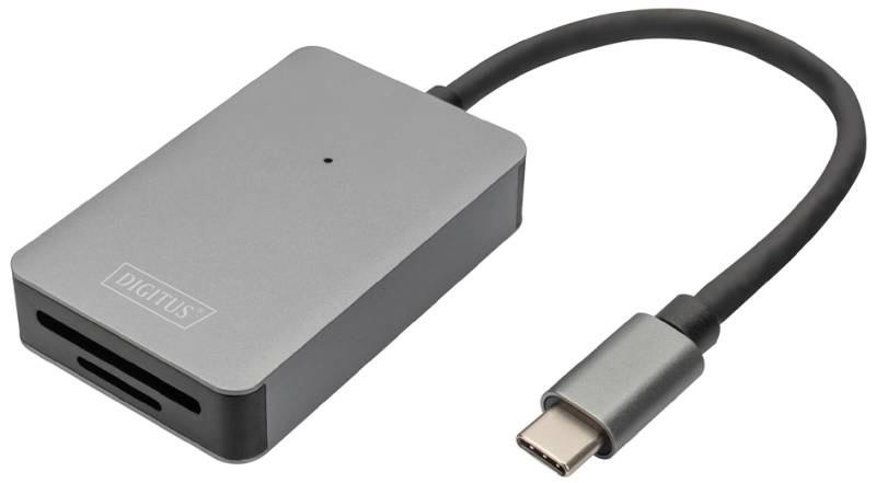 DIGITUS USB-C High Speed Kartenlesegerät, 2 Port, dunkelgrau von Digitus