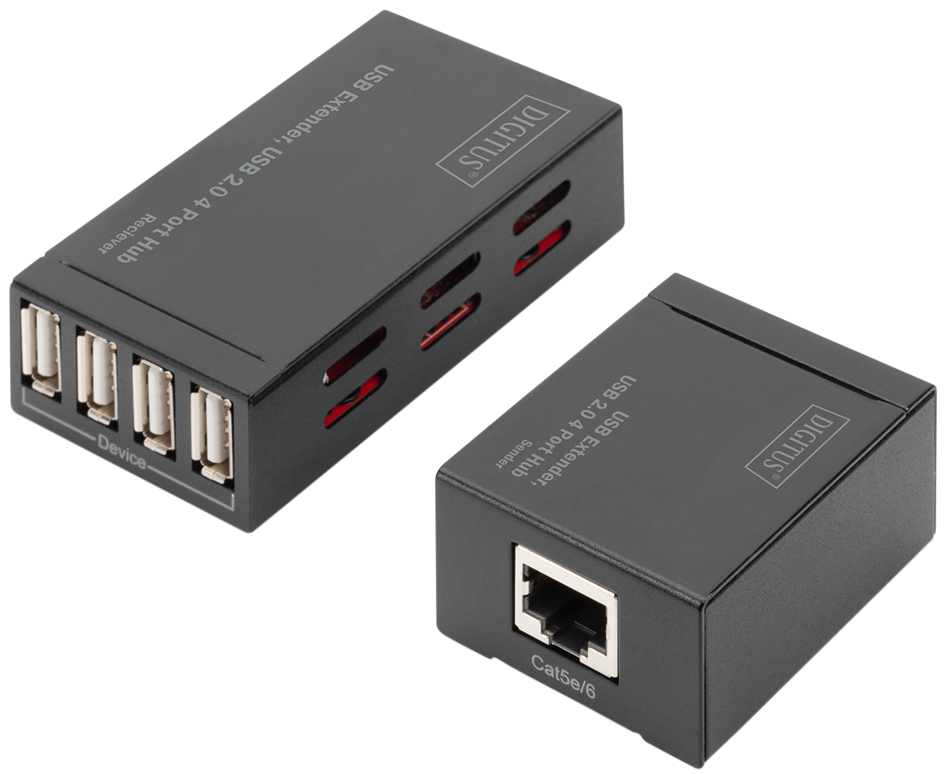 DIGITUS USB Extender und 2.0 Hub, 4-Port, 50 m von Digitus