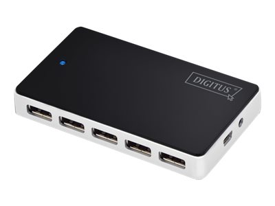 DIGITUS USB-Hub 10-Port 2.0->10xA2.0 m.Netzteil schwarz DIGITUS USB-Hub 10-Port 2.0->10xA2.0 m.Netzteil schwarz von Digitus