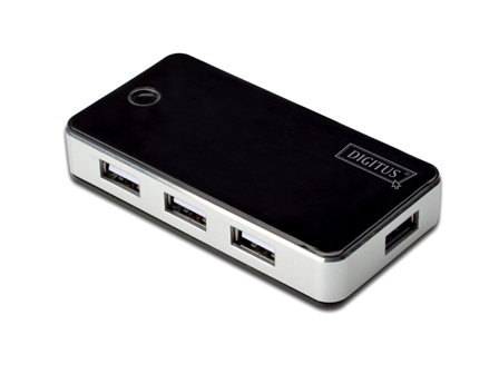 DIGITUS USB-Hub 7-Port 2.0->7xA2.0 m.Netzteil schwarz DIGITUS USB-Hub 7-Port 2.0->7xA2.0 m.Netzteil schwarz von Digitus