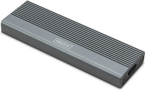 DIGITUS USB M.2 Festplattengehäuse, SSD, extern, NVMe, 10Gbps, USB 3.1 Gen2, Aluminium, werkzeugfrei (DA-71120-1) von Digitus