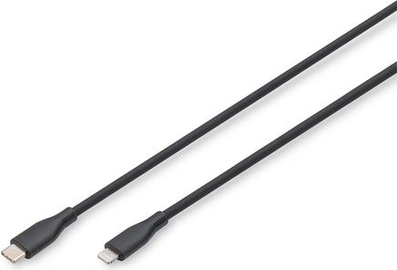 DIGITUS USB Silicone charging cable USB-C - Lightning 2m 2.0 60W black - Kabel - Digital/Daten (AK-600110-020-S) von Digitus