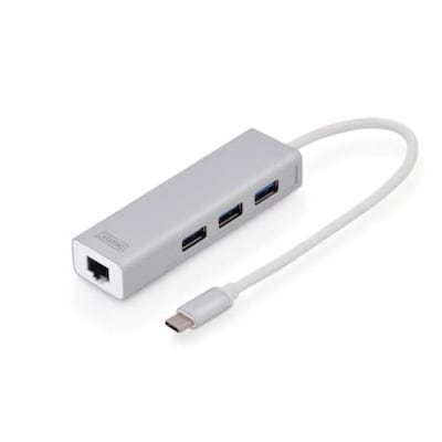 DIGITUS USB Typ C 3.0 Hub mit Gigabit Ethernet von Digitus