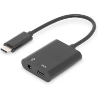 DIGITUS USB Type-C™ Adapter / Konverter, Type-C™ auf USB Type-C™ + 3.5mm Klinke von Digitus