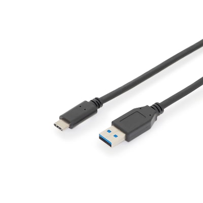 DIGITUS USB Type-C Daten-/Ladekabel, USB-C zu USB-A, 1,0m, schwarz DIGITUS USB Type-C Daten-/Ladekabel, USB-C zu USB-A, 1,0m, schwarz von Digitus