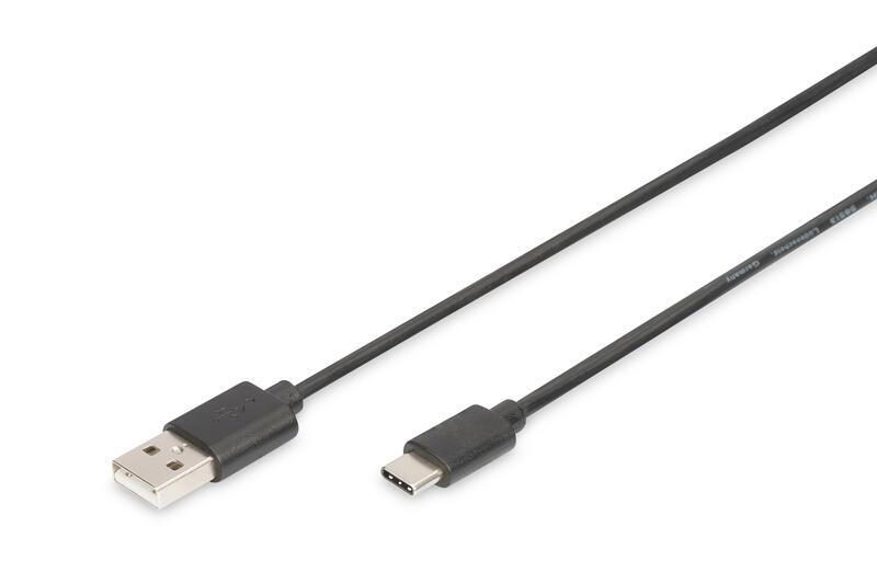 DIGITUS USB Type-C Verbindungskabel, Typ C auf A 480MB, 2.0 Version, schwarz von Digitus