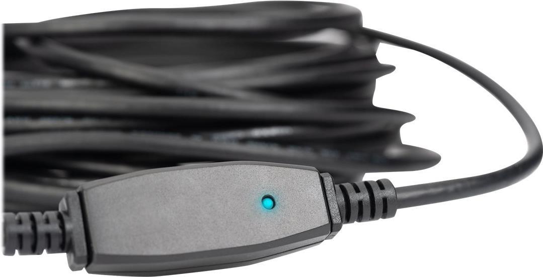 DIGITUS - USB-Verlängerungskabel - USB Typ A (M) bis USB Typ A (W) - USB 3.0 - 20 m - aktiv - Schwarz von Digitus