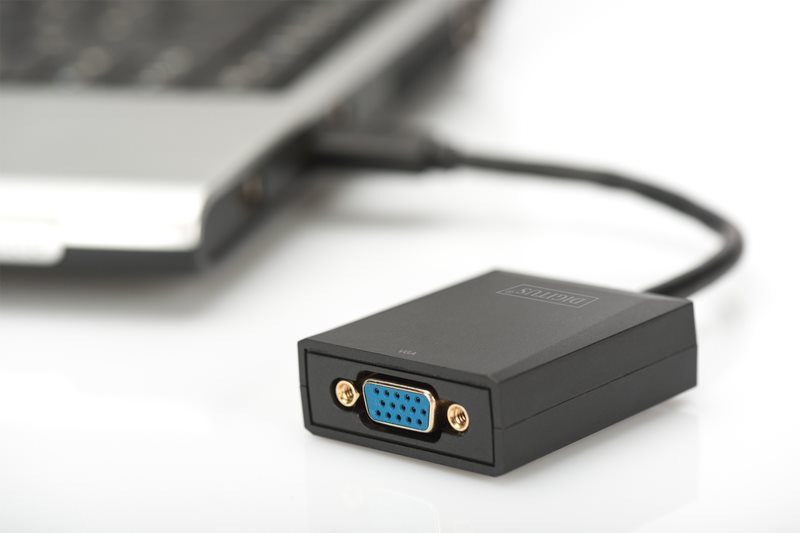 DIGITUS USB3.0 to VGA Adapter - Externer Videoadapter - USB3.0 - VGA - Schwarz (DA-70840) von Digitus