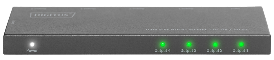 DIGITUS Ultra Slim HDMI Splitter, 1x4, 4K/60 Hz, schwarz DIGITUS Ultra Slim HDMI Splitter, 1x4, 4K/60 Hz, schwarz von Digitus