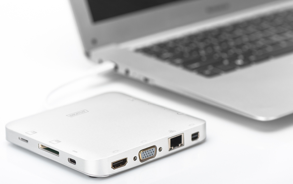 DIGITUS Universal Docking Station, USB Type-C, silber DIGITUS Universal Docking Station, USB Type-C, silber von Digitus