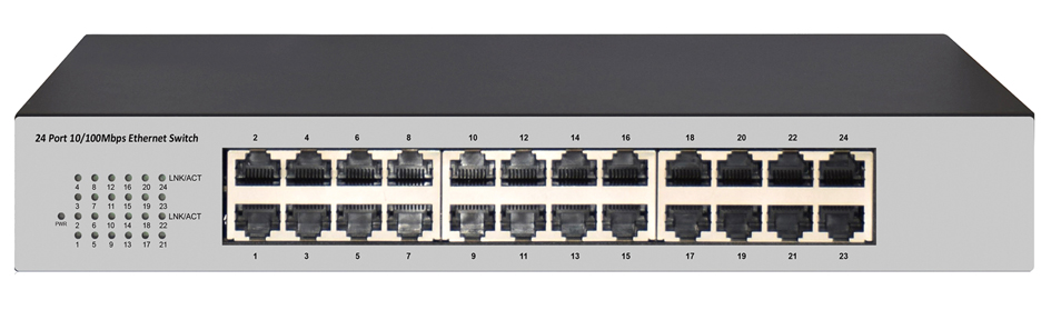 DIGITUS Unmanaged Fast Ethernet Switch N-Way, 24 Port von Digitus