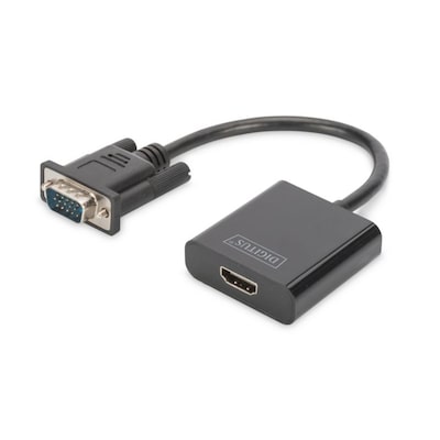 DIGITUS VGA Adapter VGA zu HDMI St./Bu. FHD schwarz DA-70473 von Digitus