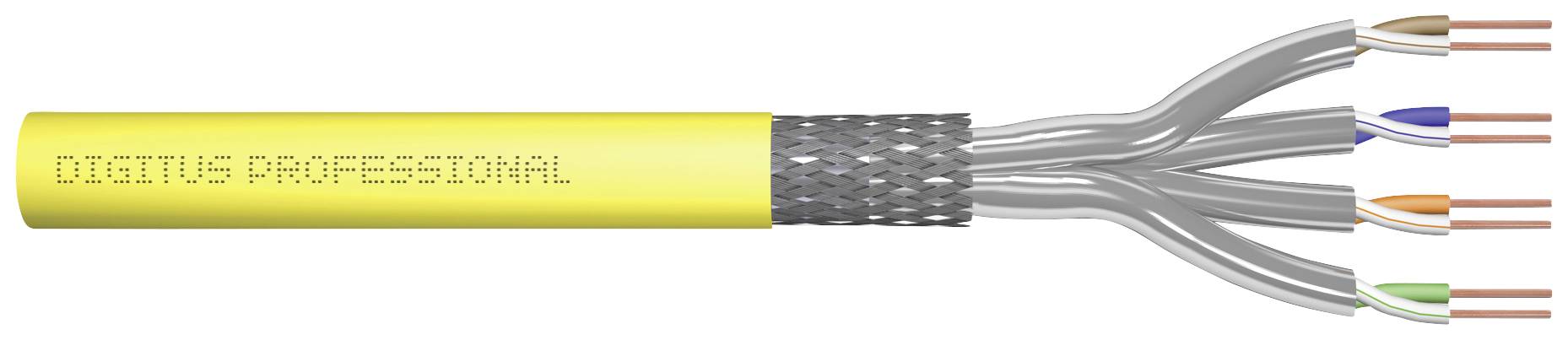 DIGITUS Verlegekabel Cat7a S/FTP tw.Pair  500m gelb AWG22/1 (Speditionsversand) von Digitus