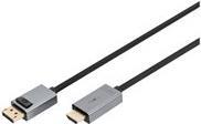 DIGITUS - Videoadapter - DisplayPort männlich zu HDMI männlich - 3 m - Doppelisolierung - Schwarz - Druckknopf, 4K-Support (3840 x 2160) von Digitus