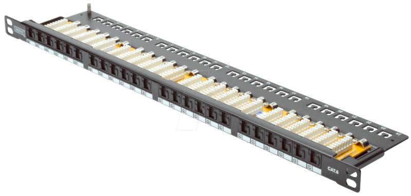 DN-91624U-SL-SH - Patchpanel, 19”, 24-Port, Cat.6, 0,5 HE von Digitus