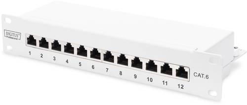 Digitus 12 Port Netzwerk-Patchpanel 254mm (10 ) CAT 6 1 HE von Digitus