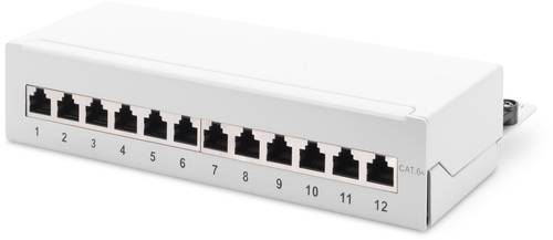 Digitus 12 Port Netzwerk-Patchpanel CAT 6a, CAT 6a (Rohkabel CAT 7) 1 HE von Digitus