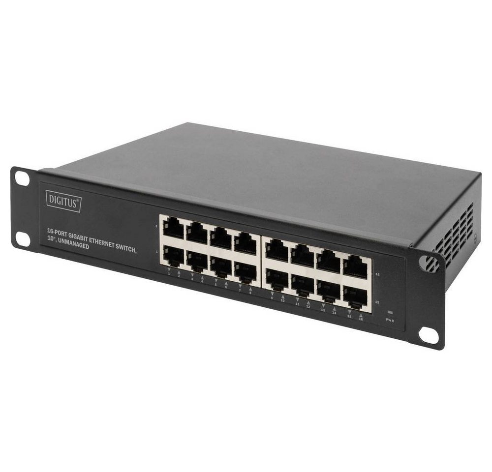 Digitus 16-Port Gigabit Ethernet Switch, 10″, unmanaged Netzwerk-Switch von Digitus