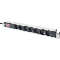 Digitus 1HE Aluminium Steckdosenleiste Rack Mount 16A, 4000W, 250VAC schwarz von Digitus