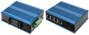 Digitus 4-Port 10/100Base-TX to 100Base-FX Industrial Ethernet Switch - Unmanaged - Fast Ethernet (10/100) - Vollduplex - Power over Ethernet (PoE) (DN-651131) von Digitus