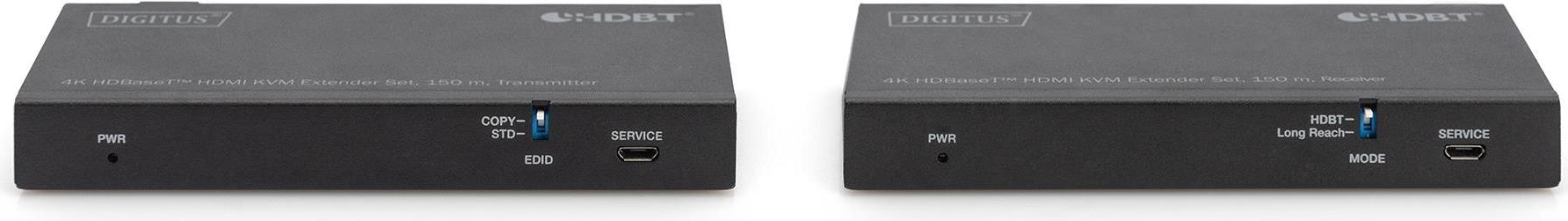 Digitus 4K HDBaseT HDMI KVM Extender Set - 150 m - Sender und Empfänger - Kabelgebunden - 150 m - Cat6a - Cat7 - Cat8 - 60 Hz - Schwarz (DS-55526) - Sonderposten von Digitus
